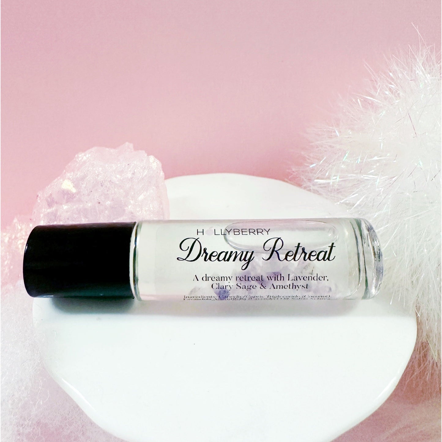 Dreamy Retreat - Essential Oil Roller with Amethyst Gemstones