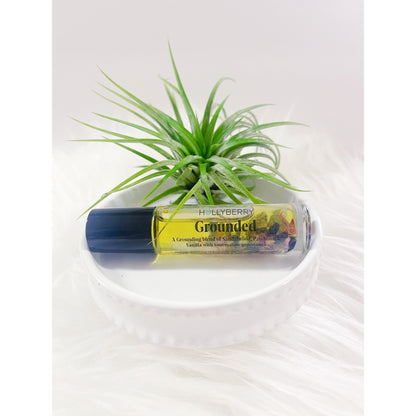 Grounded - Essential Oil Roller with TourmalineGemstones