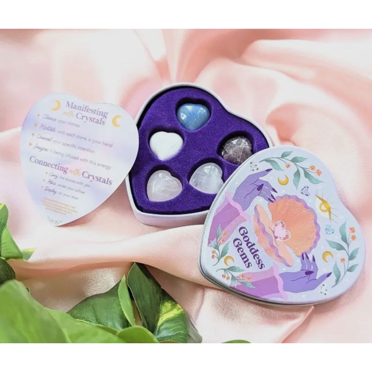 Crystal Heart Tin Set