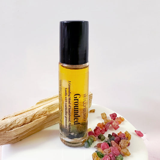 Grounded - Essential Oil Roller with TourmalineGemstones