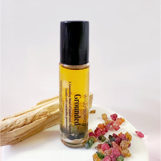 Grounded - Essential Oil Roller with TourmalineGemstones