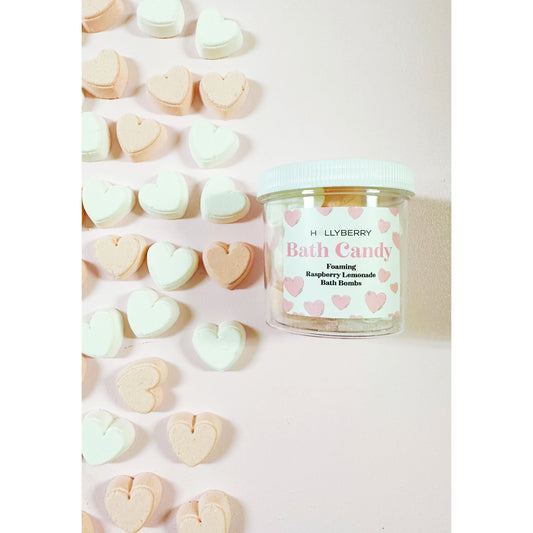 Bath Candy - Natural Foaming Raspberry Lemonade Bath Bombs