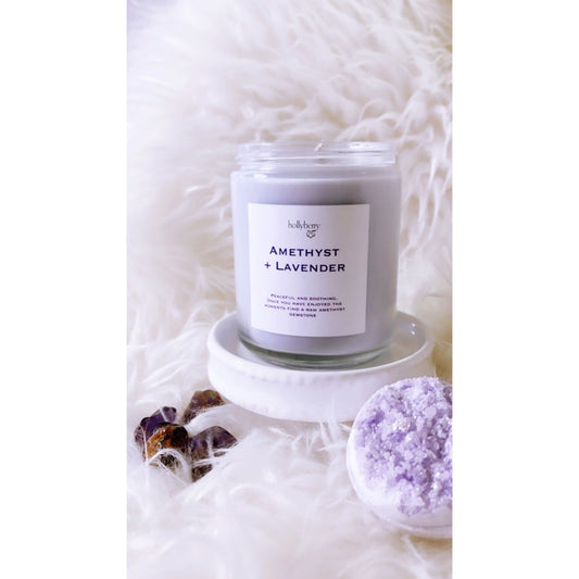 Amethyst & Lavender All Natural Candle