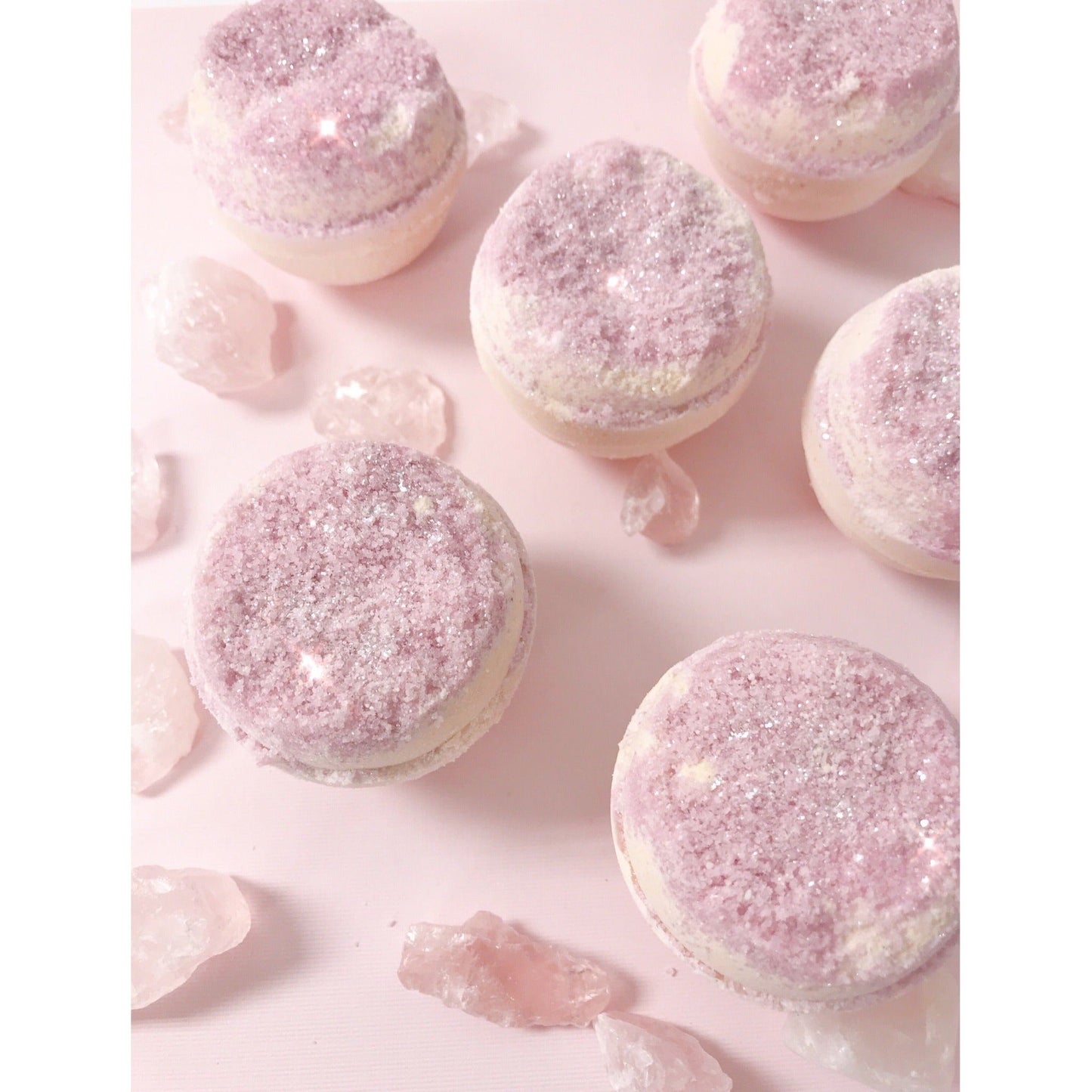 Natural Rose Quartz Geode Bath Bomb